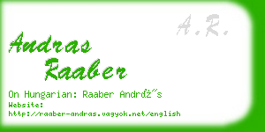 andras raaber business card
